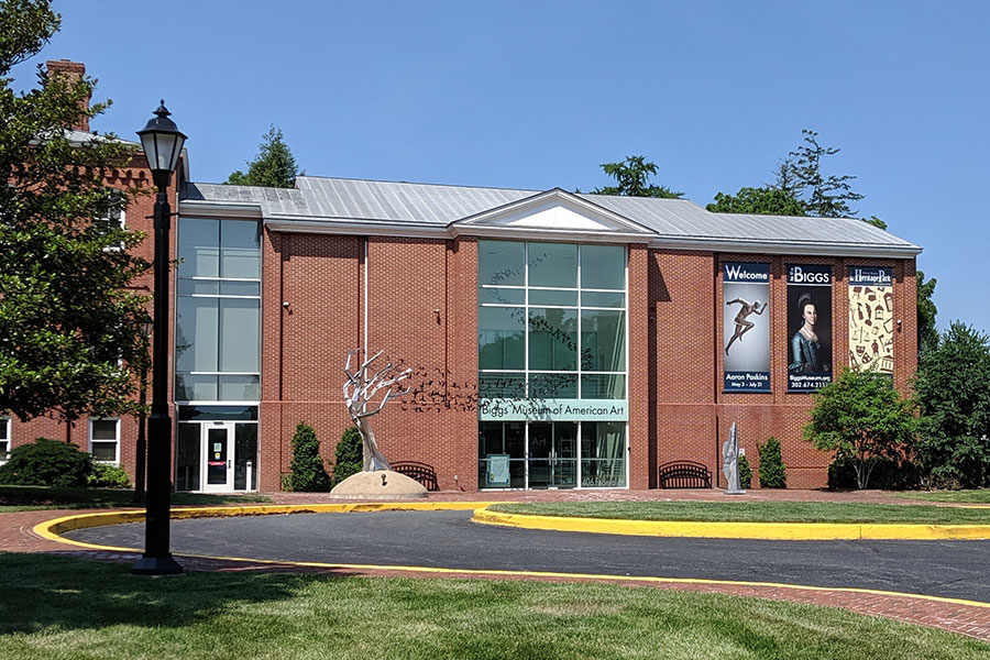 The exterior of the Biggs Museum of American Art in Dover, Delaware.