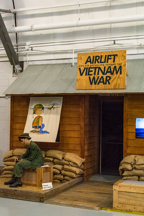 A Vietnam War Airlift exhibit at the AMC Museum.