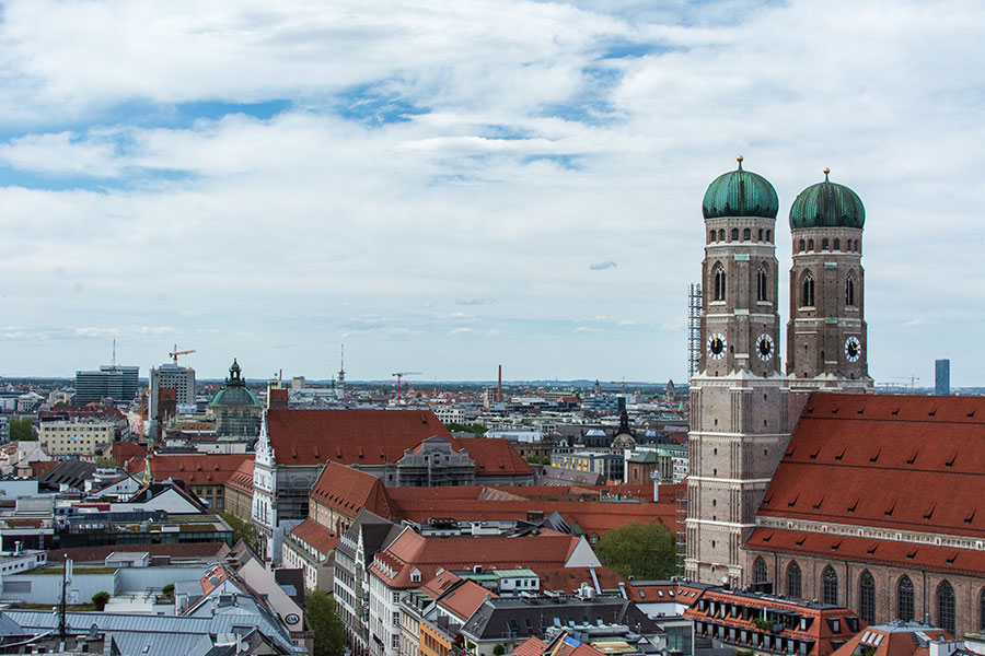 Munich's Alter Peter offers the best view in Munich over the city skyline.