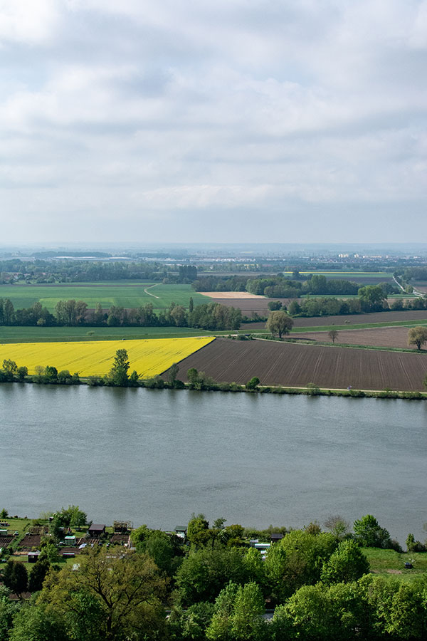 A view over the Danube River Valley from Donaustauf.