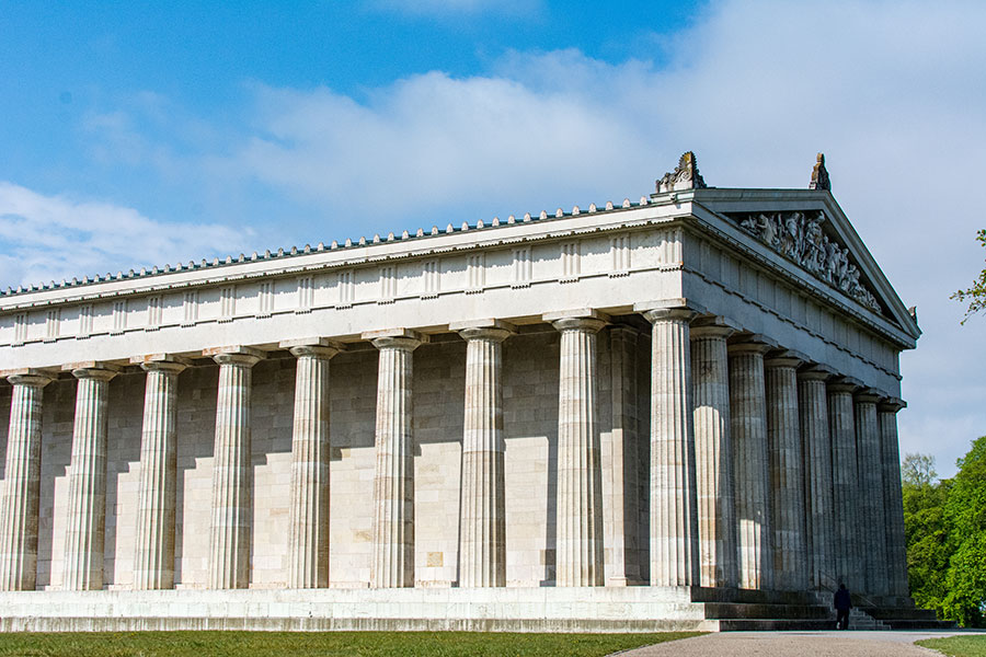 Inspired by the Parthenon, Walhalla near Regensburg is a striking and impressive structure.