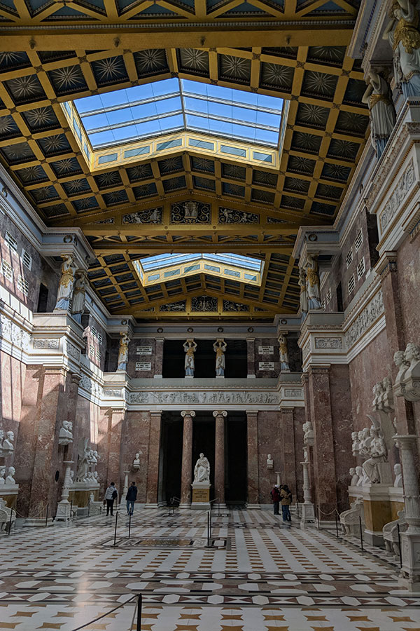 The interior of Walhalla, near Regensburg, Germany.