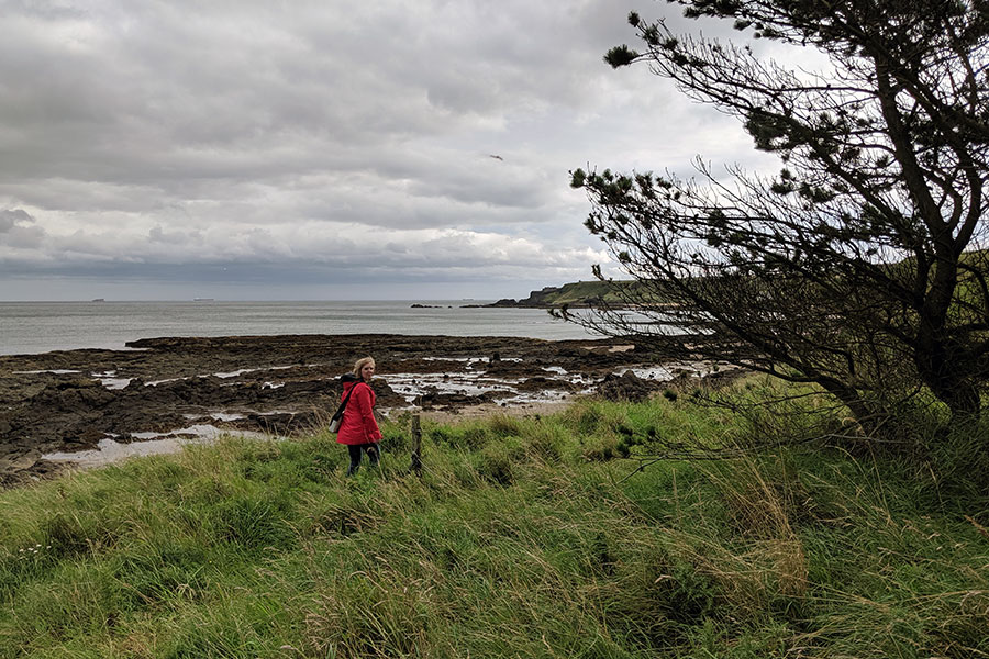 Hiking along the cliffs of North Berwick to Tantallon Castle.