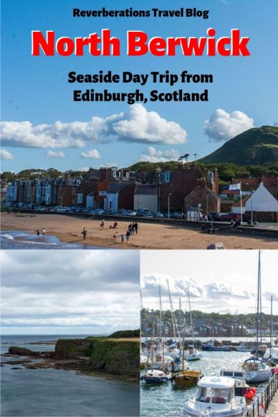 Scottish seaside town of North Berwick is the perfect day trip from Edinburgh with its rocky beaches, cliffs overlooking the sea, and a castle ruins! #northberwick #eastlothian #scotland #uk #unitedkingdom