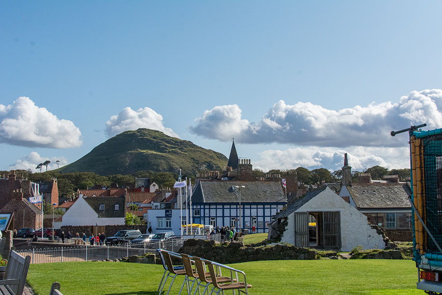 A view of North Berwick Law from the city's harbor.