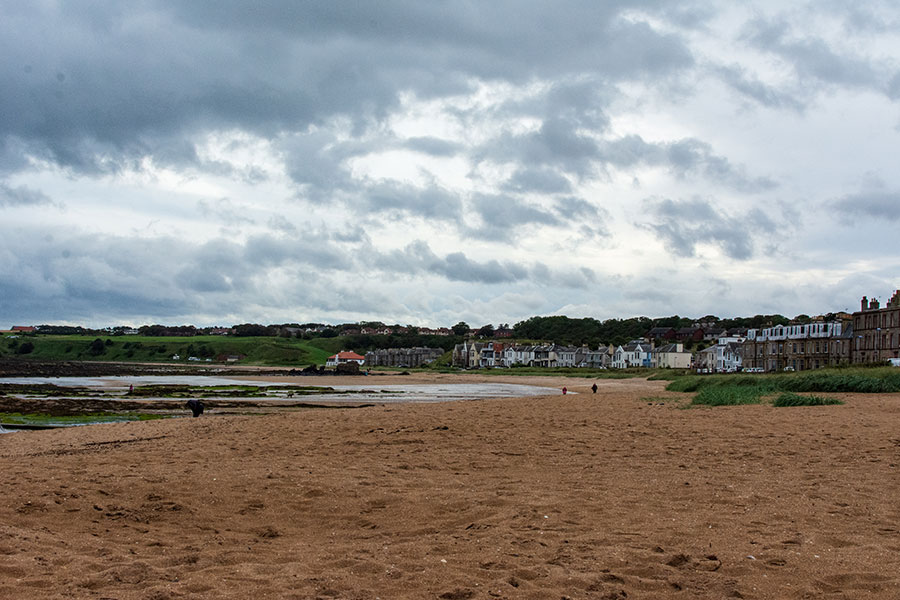 Clouds move in on the North Berwick beach.