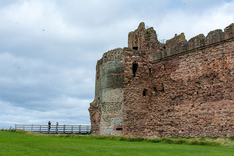 Looking onto the entrance to Tantallon Castle.