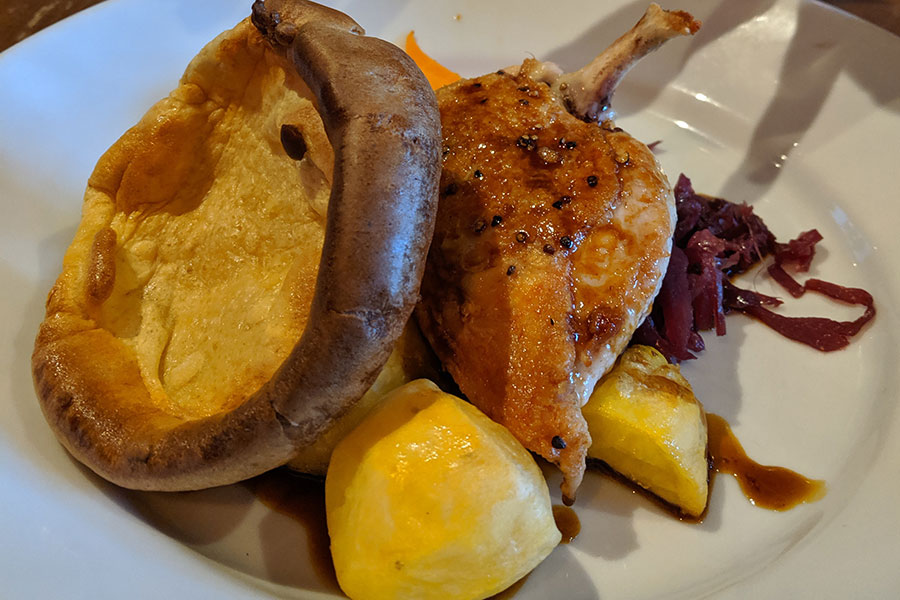 Sunday Roast chicken at The Drake.