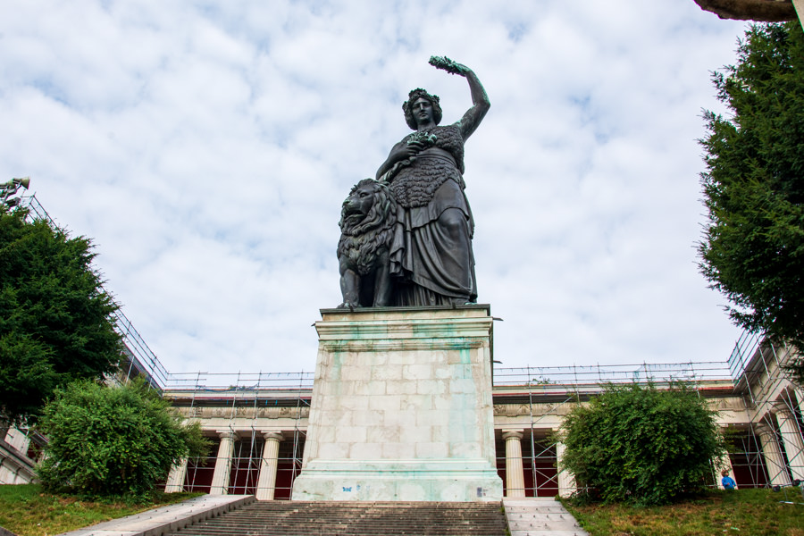 Bavaria Statue and Ruhmeshalle (Hall of Fame) in Munich, Germany