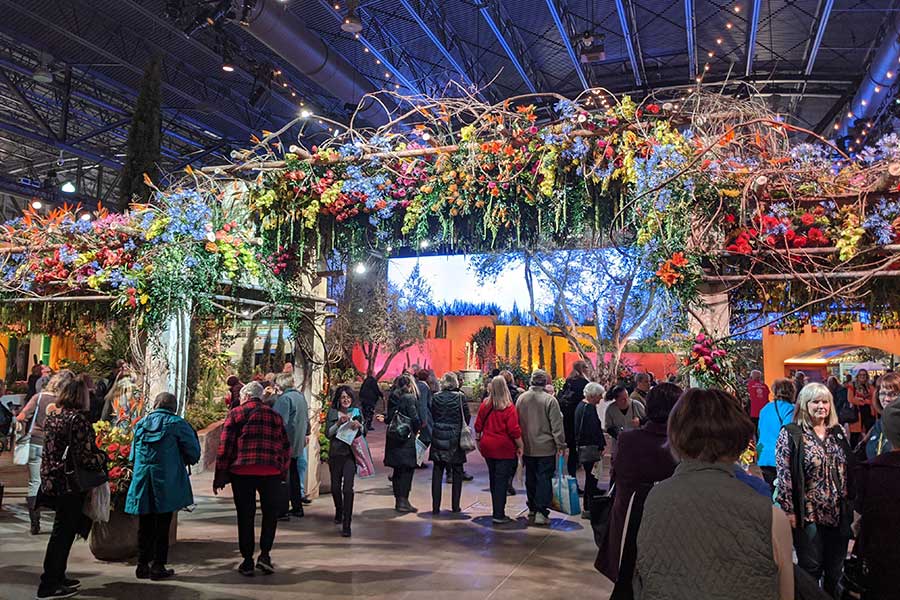 The opening flower gate at the Philadelphia Flower Show 2020.