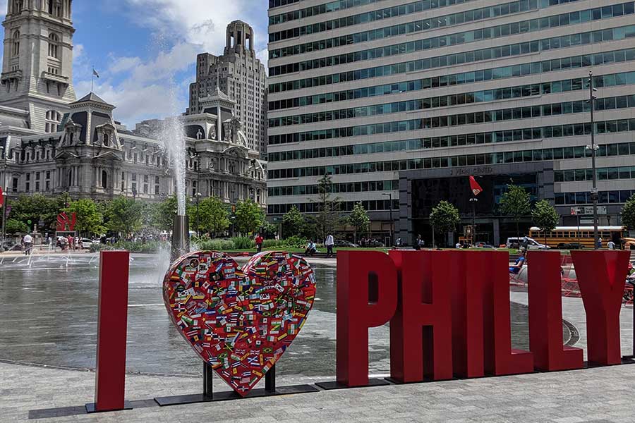 Celebrate summer in Philadelphia with a visit to LOVE Park.