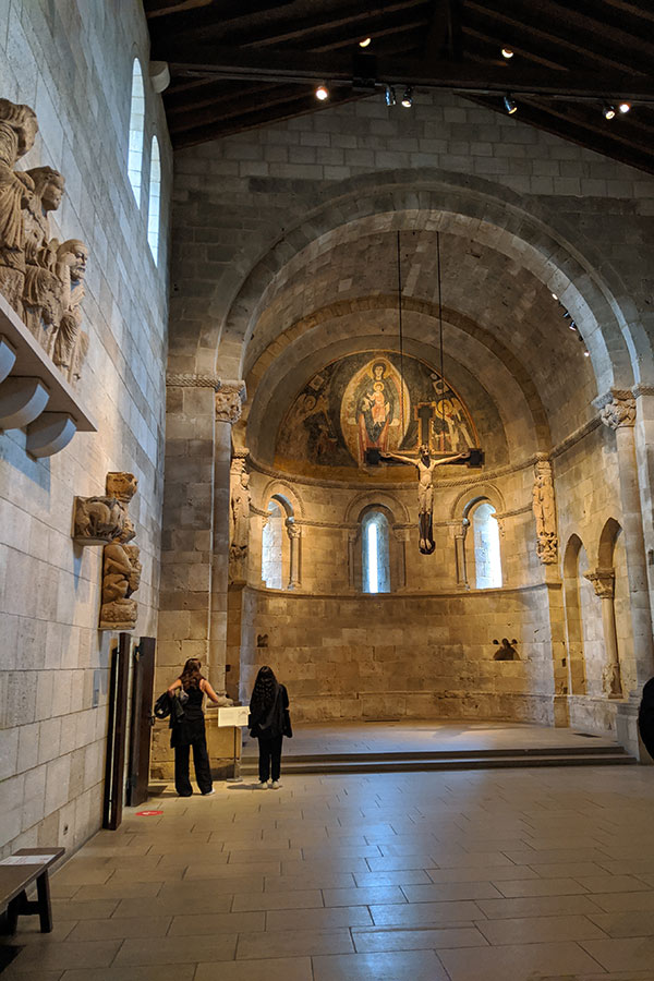 Inside the Fuentidueña Apse at the Met Cloisters.