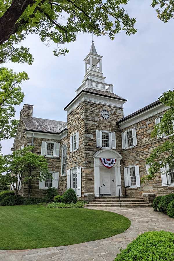 A historic stone building in Downtown Lititz.