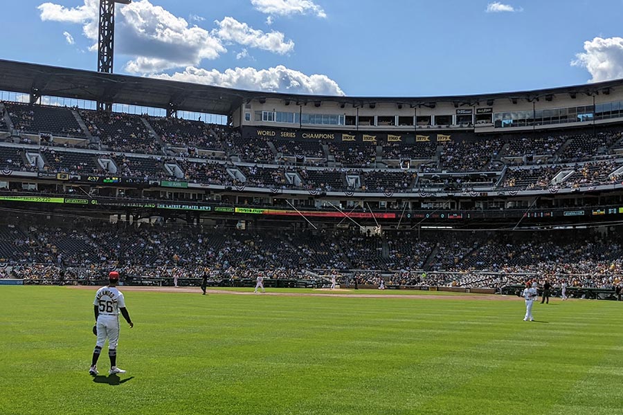 Taking in a Pittsburgh Pirates game.