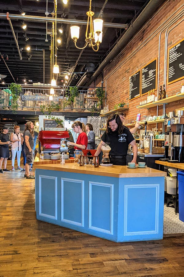 De Fer Coffee and Tea in Pittsburgh's Strip District is a cool spot for drinks and food.