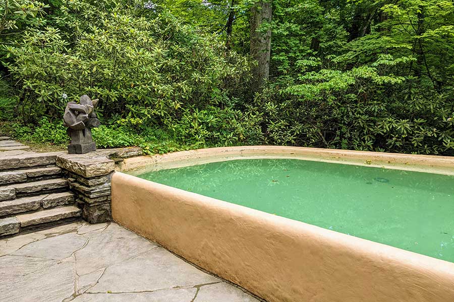 The swimming pool at Fallingwater.