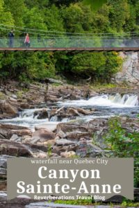 Head a bit off the beaten path to see the Quebec waterfall Canyon Sainte-Anne, a beautiful outdoor oasis where you can walk over the waterfall.