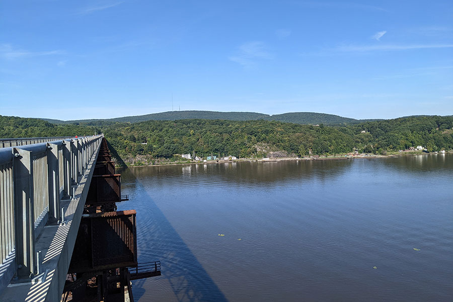 The Walkway Over the Hudson rail trail between Poughkeepsie and Highland, New York, is the longest elevated pedestrian trail in the world!