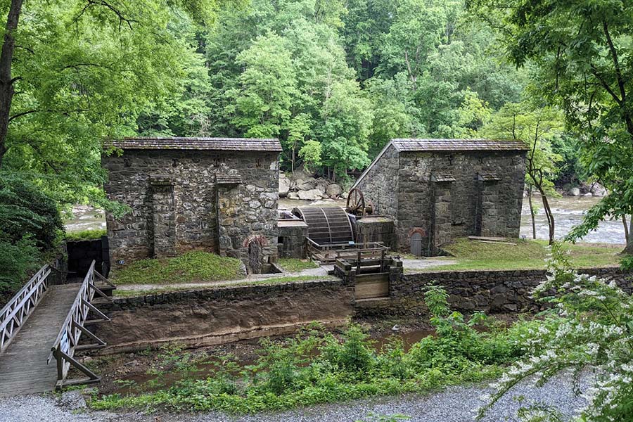 The Birkenhead Mills at the Hagley Museum show how the powder yards were powered.