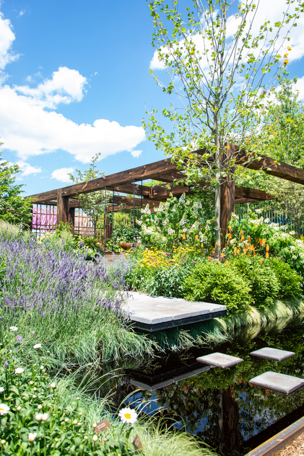 A quiet moment of landscaping at the Philadelphia Flower Show 2022.