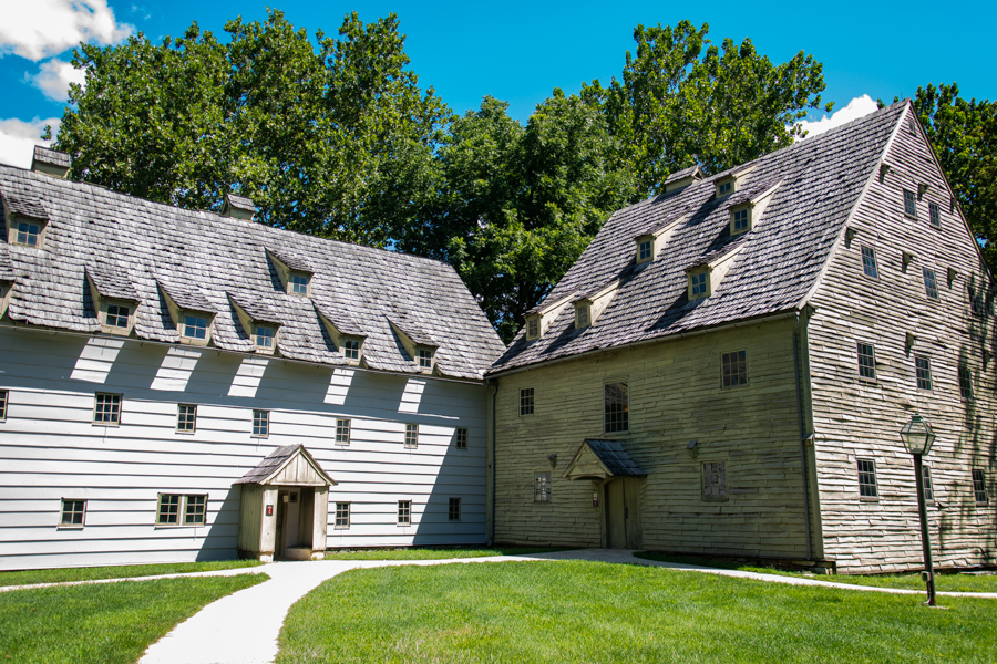 At the heart of the Ephrata Cloister are the Saron (or Sisters' House) and Saal (or Meeting House).