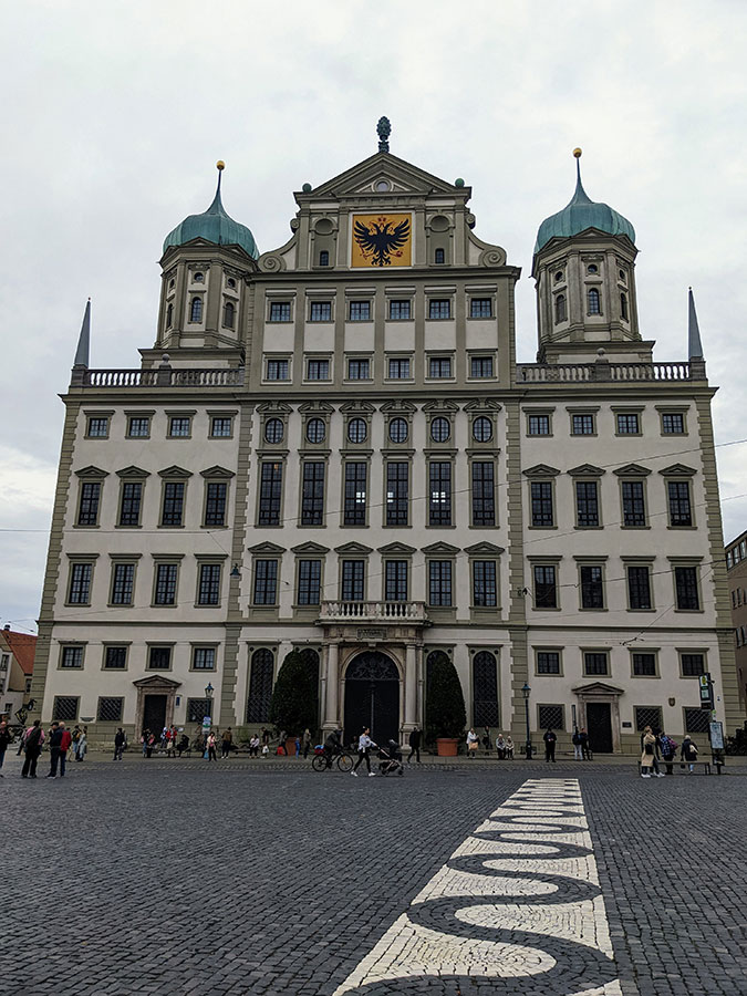 The commanding Augsburg Town Hall (Rathaus).