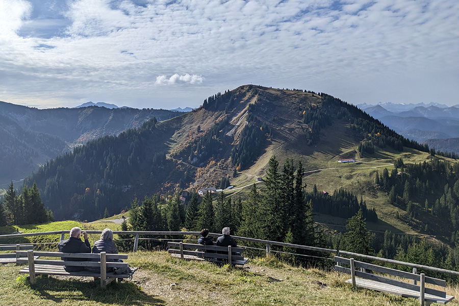 Views from the top of the Wallberg, Tegernsee, Bavaria.