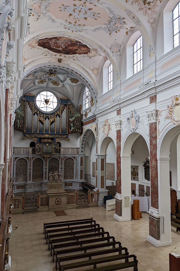 Inside of the St. Anna Church in Augsburg, Germany.