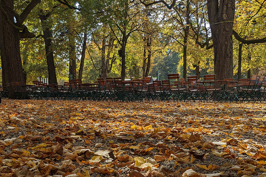 During Munich in the autumn, Biergarten are celebrating their last hurrah.