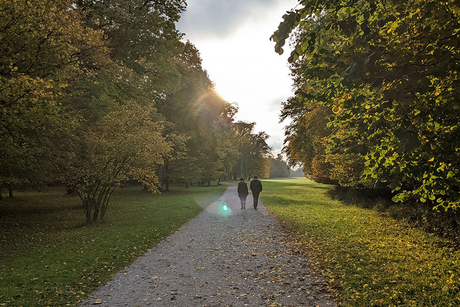 Enjoy long walks in beautiful parks during Munich in the autumn.