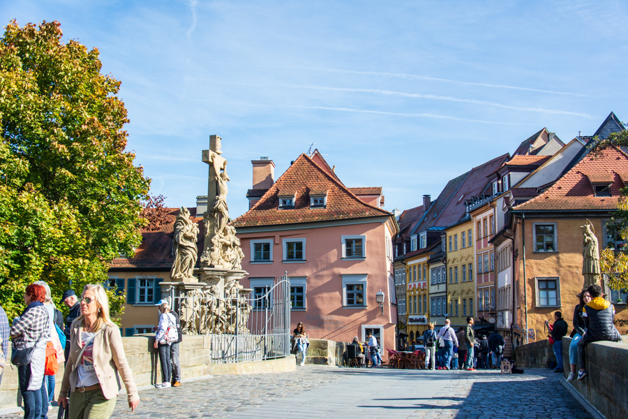 Obere Brücke in Bamberg, Germany.