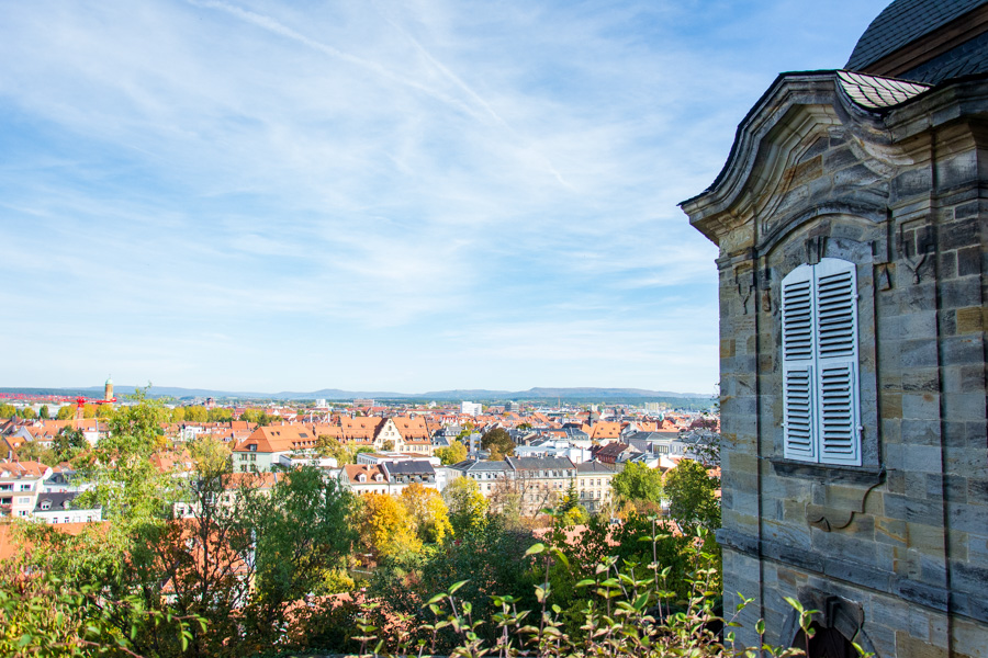 View from the top of the Michaelsberg Abbey.