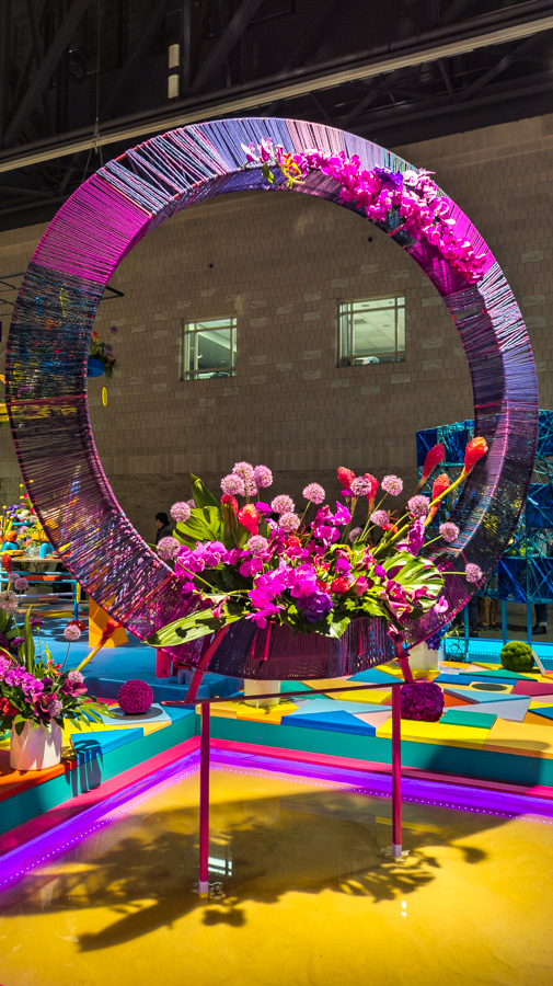 Robertson's Flowers play with circular shapes at the PHS Flower Show.