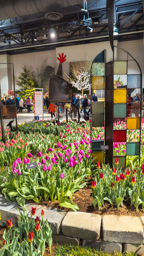 The tulip garden at the Philadelphia Flower Show is always a favorite.