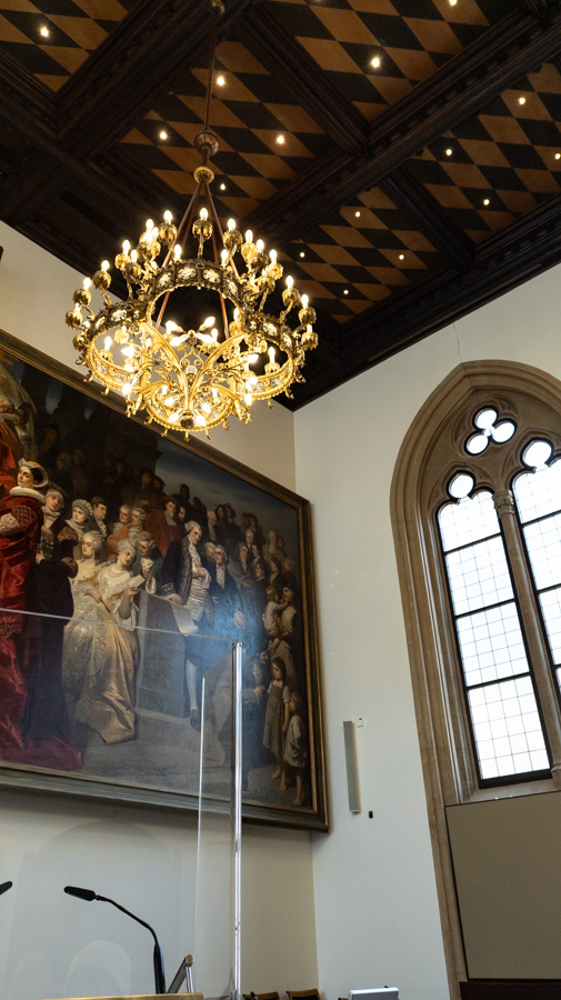 The Large Conference Room within the Munich Neues Rathaus, or New Town Hall.