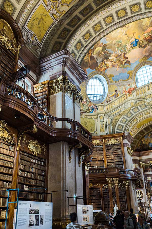 It took four years to complete the interior of the Austrian National Library State Hall.