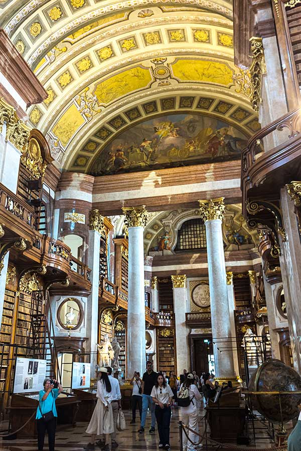 The Austrian National Library State Hall is one of the most beautiful places in Vienna, Austria.