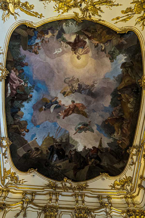 A remarkable fresco upon the ceiling of the Great Gallery in Schloss Schönbrunn.