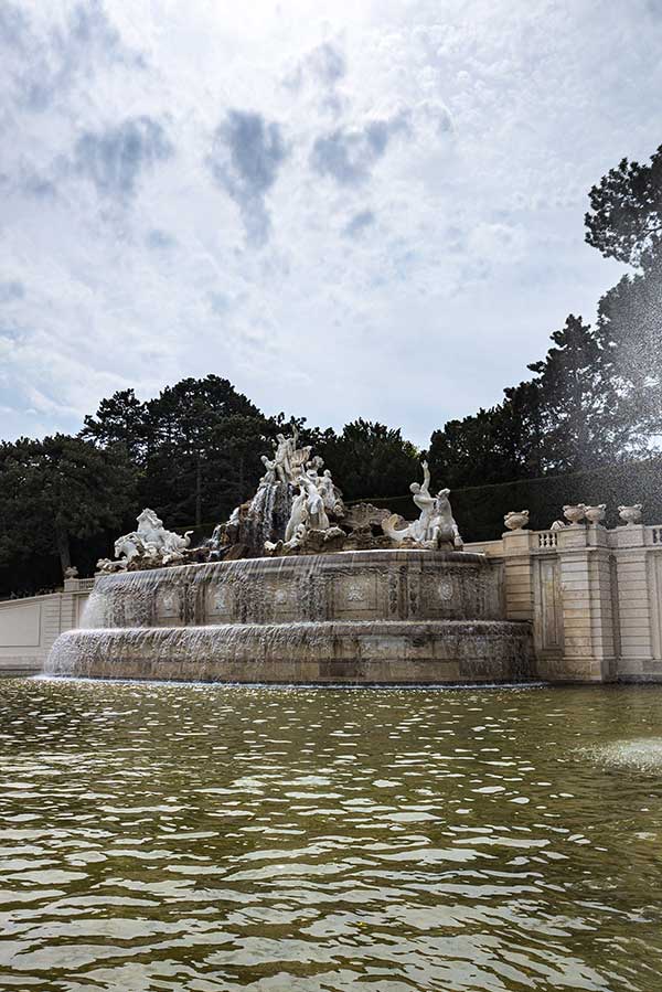 The massive Neptune Fountain in Vienna's Schloss Schönbrunn.