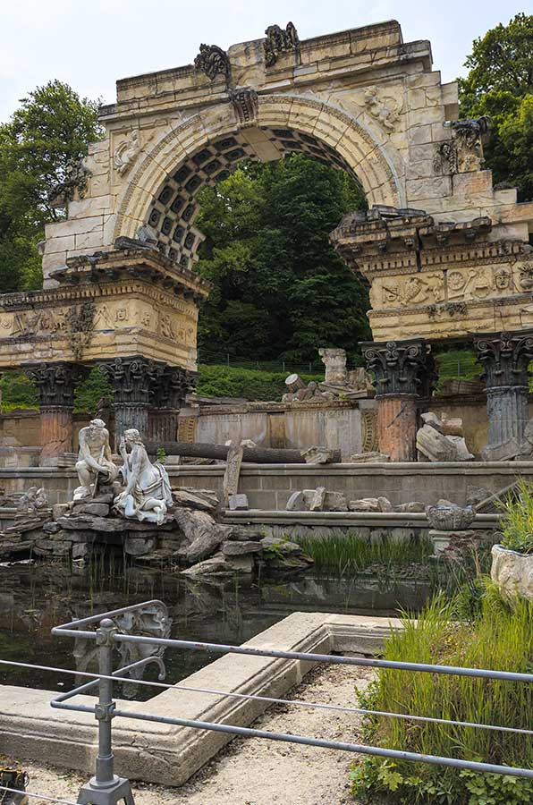 The Roman Ruins, from the 18th century, sit in the gardens of Schönbrunn Palace.