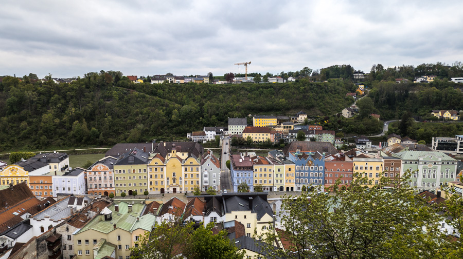 A view of Ach, Austria, from atop Burghausen Castle.