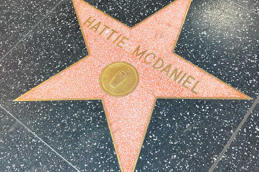 Hattie McDaniel's star on the Hollywood Walk of Fame on Hollywood Boulevard.