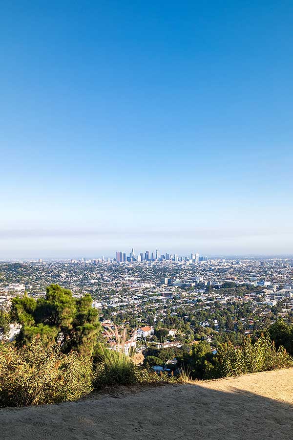 View of the City of Los Angeles from the Griffith Observatory.